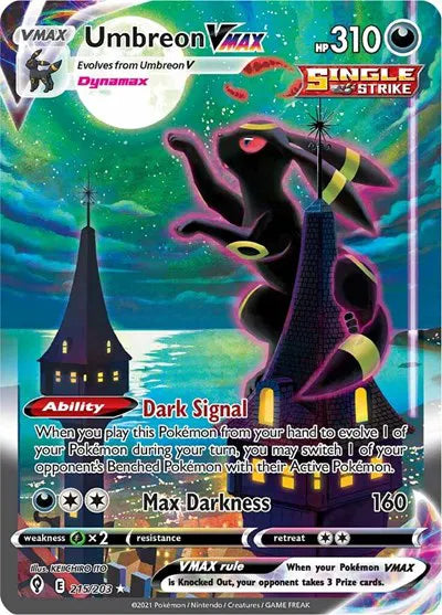 Umbreon VMAX (Alternate Art Secret) 215/203 (Evolving Skies) — CGC 10 (Pristine)
