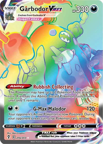 Garbodor VMAX (Secret) 216/203 (Evolving Skies)