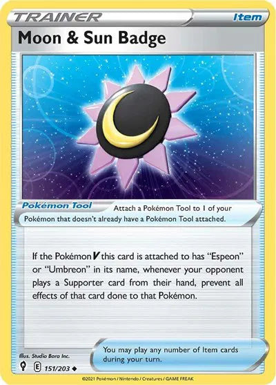 Moon & Sun Badge 151/203 · Normal (Evolving Skies)