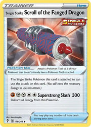 Single Strike Scroll of the Fanged Dragon 158/203 · Normal (Evolving Skies)