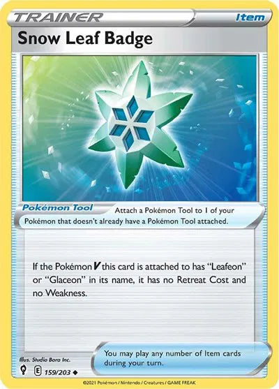 Snow Leaf Badge 159/203 · Normal (Evolving Skies)