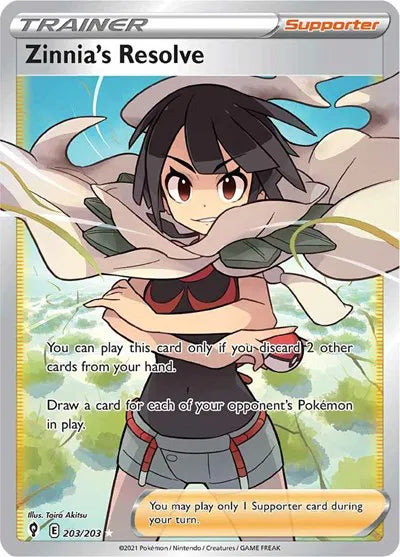 Zinnia's Resolve (Full Art) 203/203 (Evolving Skies)