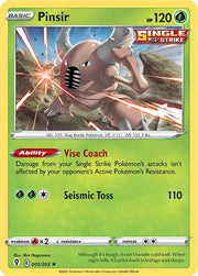 Pinsir 001/203 · Reverse Holofoil (Evolving Skies)