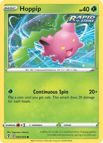 Hoppip 002/203 · Reverse Holofoil (Evolving Skies)