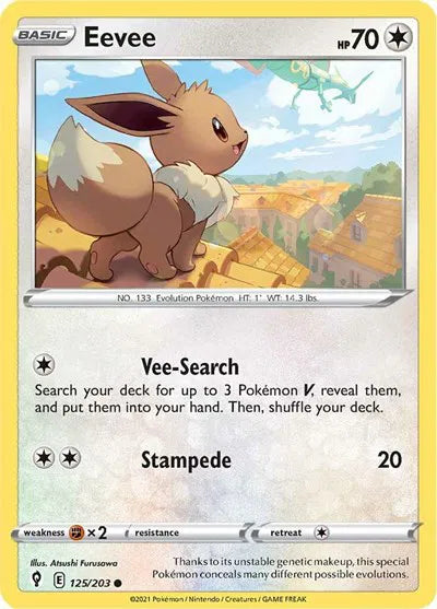 Eevee 125/203 · Normal (Evolving Skies)