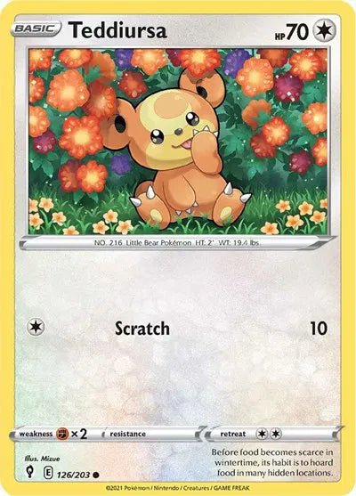 Teddiursa 126/203 · Normal (Evolving Skies)