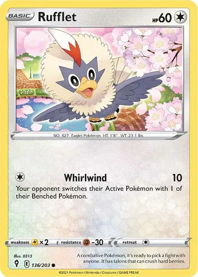Rufflet 136/203 · Normal (Evolving Skies)