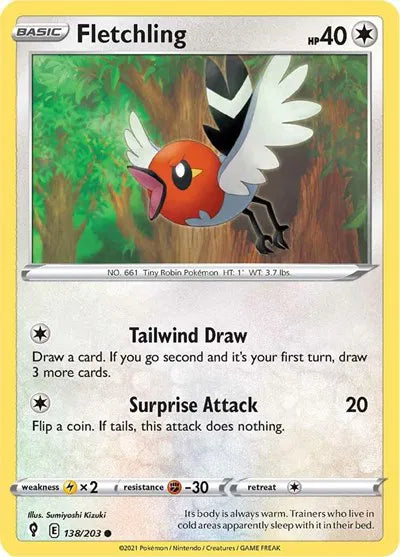 Fletchling 138/203 · Normal (Evolving Skies)