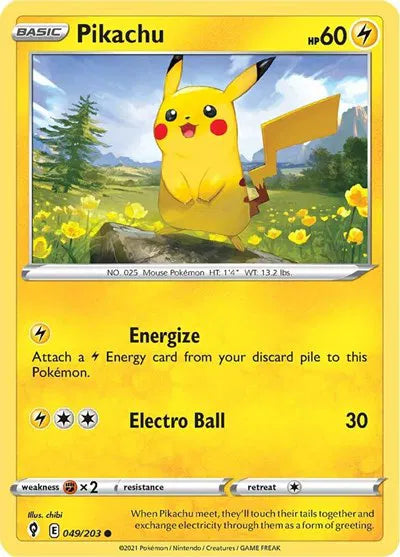 Pikachu 049/203 · Normal (Evolving Skies)