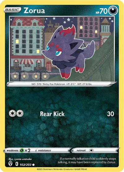 Zorua 102/203 · Normal (Evolving Skies)