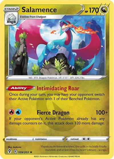 Salamence 109/203 · Holofoil (Evolving Skies)