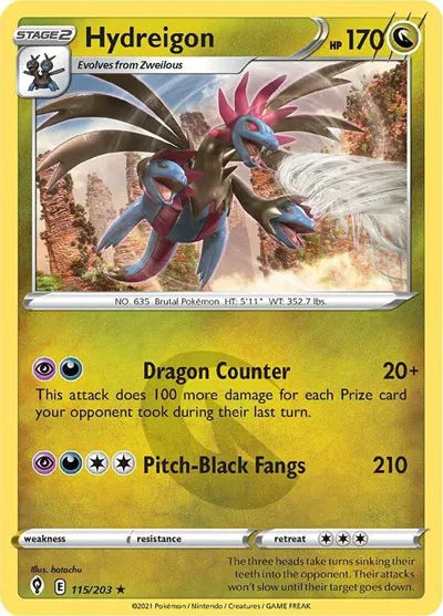 Hydreigon 115/203 · Holofoil (Evolving Skies)
