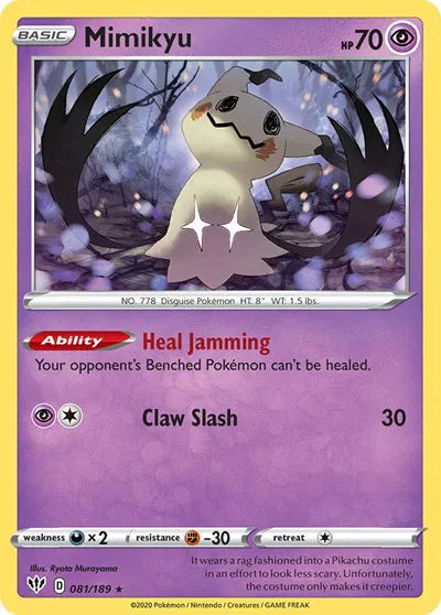 Mimikyu (Cosmos Holo) 081/189 (Miscellaneous Cards & Products)