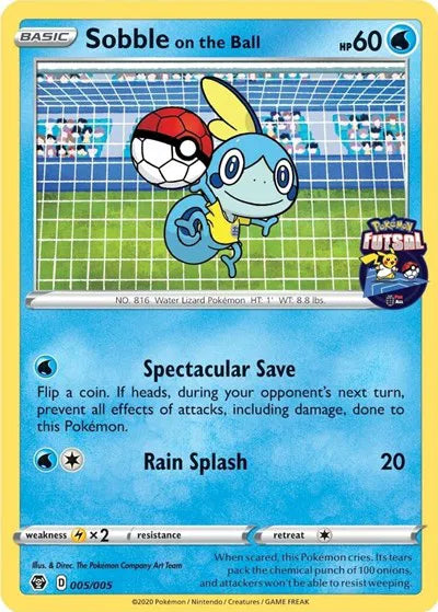 Sobble on the Ball (Pokemon Futsal) 005/005 (Miscellaneous Cards & Products) — CGC 8.5