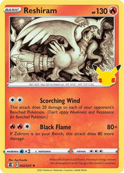 Reshiram 002/025 · Holofoil (Celebrations)
