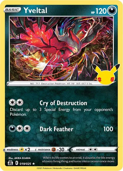 Yveltal 019/025 · Holofoil (Celebrations)