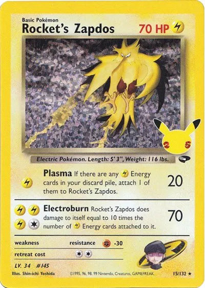 Rocket's Zapdos 15/132 (Celebrations: Classic Collection)