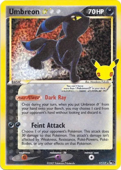 Umbreon Gold Star 17/17 (Celebrations: Classic Collection)