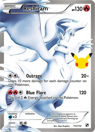 Reshiram 113/114 (Celebrations: Classic Collection)