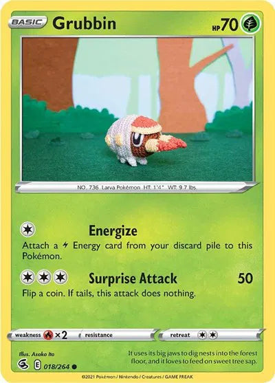 Grubbin 018/264 · Reverse Holofoil (Fusion Strike)