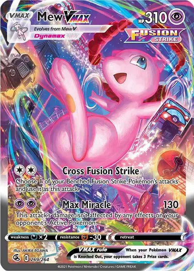 Mew VMAX (Alternate Art Secret) Fusion Strike Secret Rare 269/264