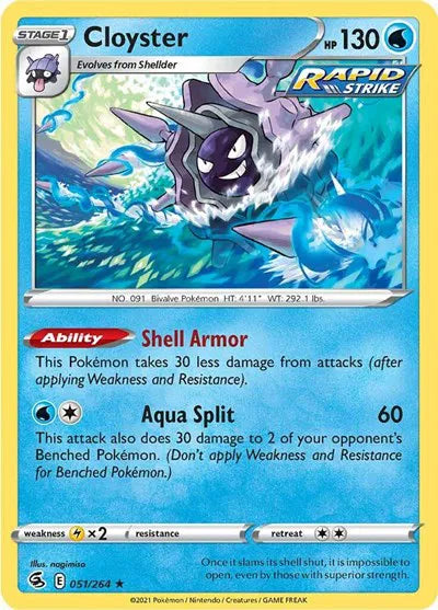 Cloyster 051/264 · Reverse Holofoil (Fusion Strike) 3