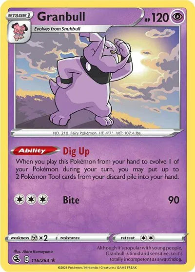 Granbull 116/264 · Normal (Fusion Strike)