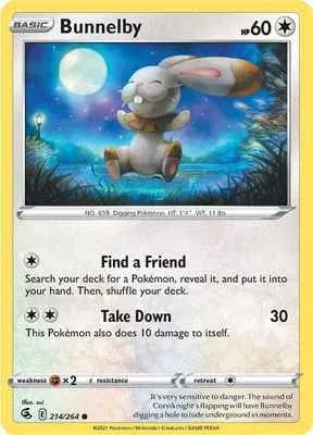 Bunnelby 214/264 · Reverse Holofoil (Fusion Strike)