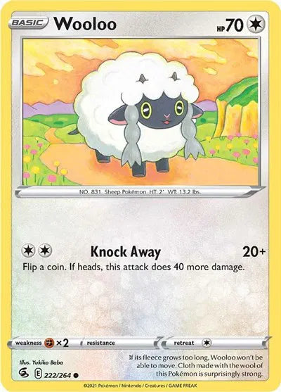 Wooloo (222) 222/264 · Normal (Fusion Strike)