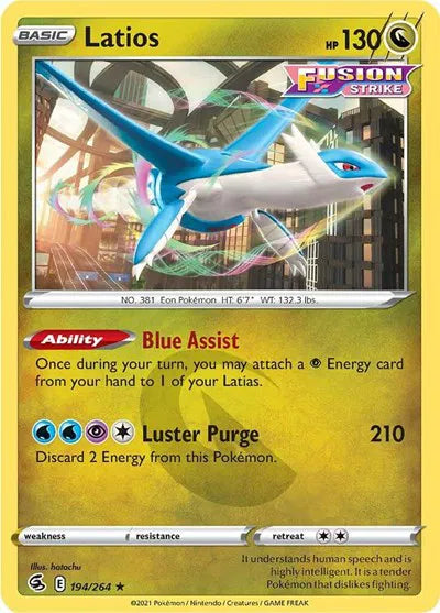 Latios 194/264 · Reverse Holofoil (Fusion Strike)