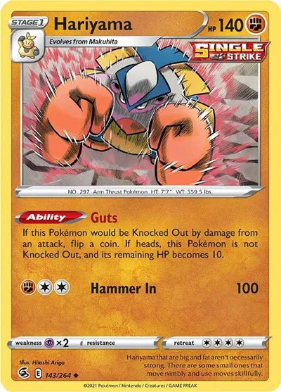 Hariyama 143/264 · Normal (Fusion Strike)