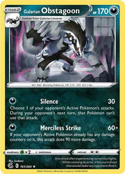 Galarian Obstagoon 161/264 · Holofoil (Fusion Strike)