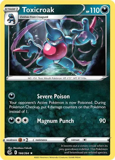 Toxicroak 166/264 · Normal (Fusion Strike)