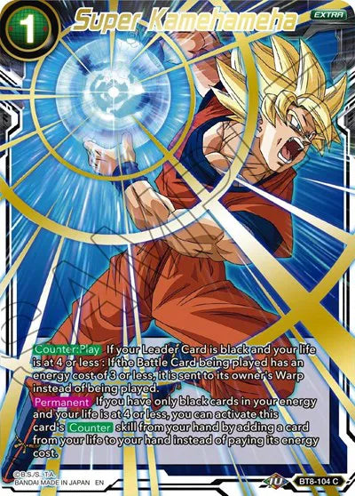 Super Kamehameha (Gold Stamped) Mythic Booster Common BT8