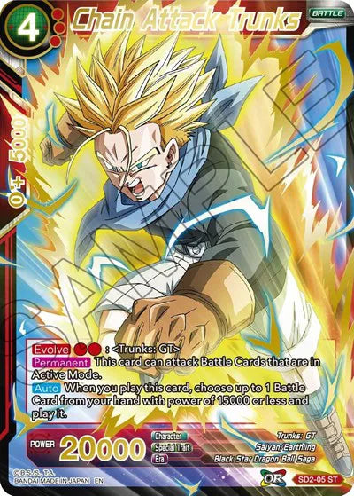 Chain Attack Trunks Mythic Booster Common SD2-05