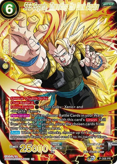 SS3 Gogeta, Thwarting the Dark Empire (Gold Stamped) P-308 · Foil (Mythic Booster)