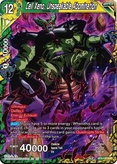 Cell Xeno, Unspeakable Abomination BT9-137 (Mythic Booster) — PSA 10