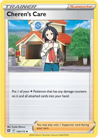 Cheren's Care 134/172 · Reverse Holofoil (Brilliant Stars)