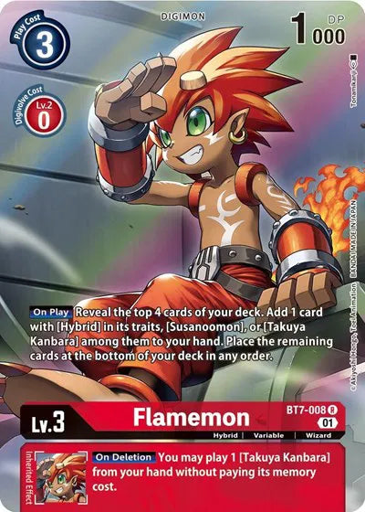 Flamemon (Alternate Art) BT7-008 R (Next Adventure)