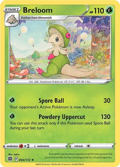 Breloom 004/172 · Reverse Holofoil (Brilliant Stars)