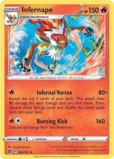 Infernape 026/172 Holo (Brilliant Stars)