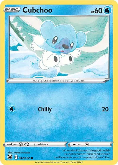 Cubchoo 042/172 · Reverse Holofoil (Brilliant Stars)