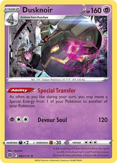 Dusknoir 062/172 · Holofoil (Brilliant Stars)