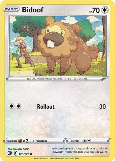 Bidoof 120/172 · Normal (Brilliant Stars)