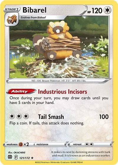 Bibarel 121/172 · Holofoil (Brilliant Stars)