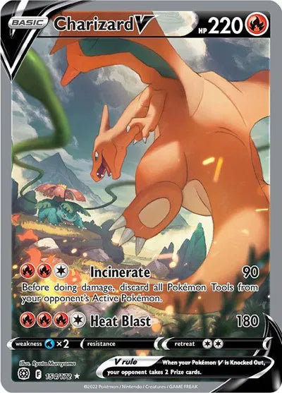 Charizard V (Alternate Full Art) 154/172 (Brilliant Stars) — PSA 9