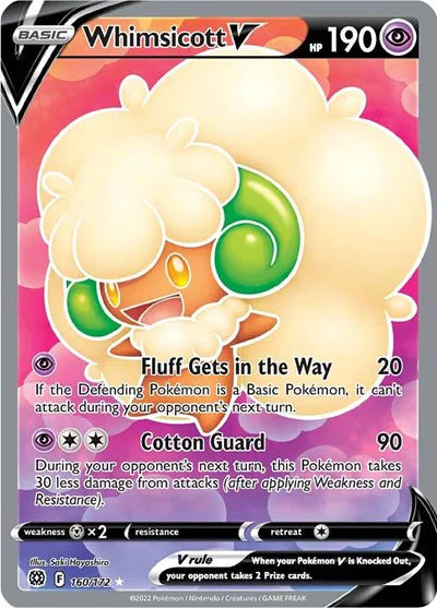 Whimsicott V (Full Art) 160/172 · Holofoil (Brilliant Stars)