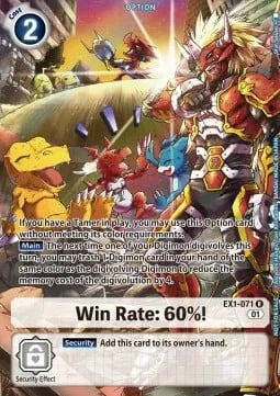 Win Rate: 60%! (Tamer's Evolution Box 2) EX1-071 R (Classic Collection)