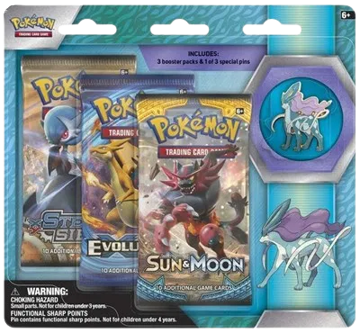 Legendary Beasts Collector Pin 3 Pack Blister [Suicune] · Blister Pack · Normal (Miscellaneous Cards & Products)