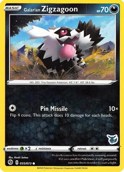 Galarian Zigzagoon (Eevee Stamped) 035/073 (Battle Academy 2022)